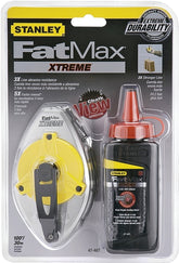 Stanley 47-487L Chalk Reel Kit, 100 ft L Line, Red Line, 5:1 Gear Ratio